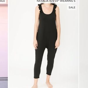 Smash + Tess “The Sweetheart” Romper in Midnight Black